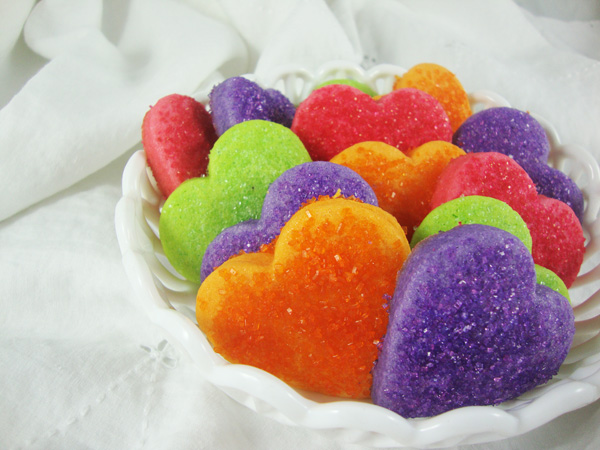 Jell-O Cookies - Valentine Hearts In Dish