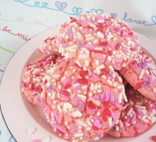 Pink Lemonade Sprinkles Cake Mix Cookies