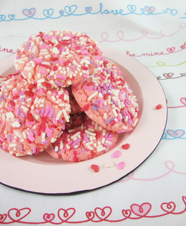 just helen | Pink Lemonade Sprinkle Cake Mix Cookies